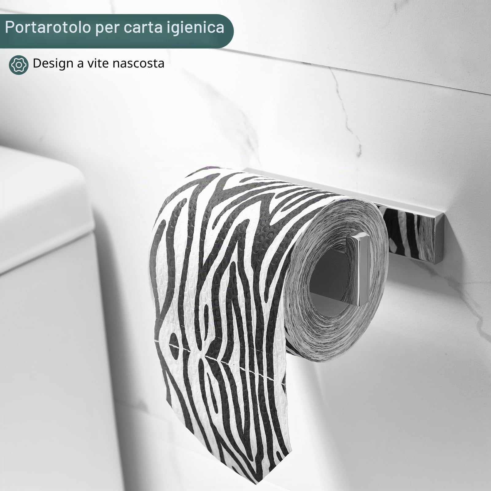 Set di 4 pezzi di accessori per il bagno, set di barre portasciugamani cromate, set di accessori per il bagno in acciaio inox a parete, 60 cm