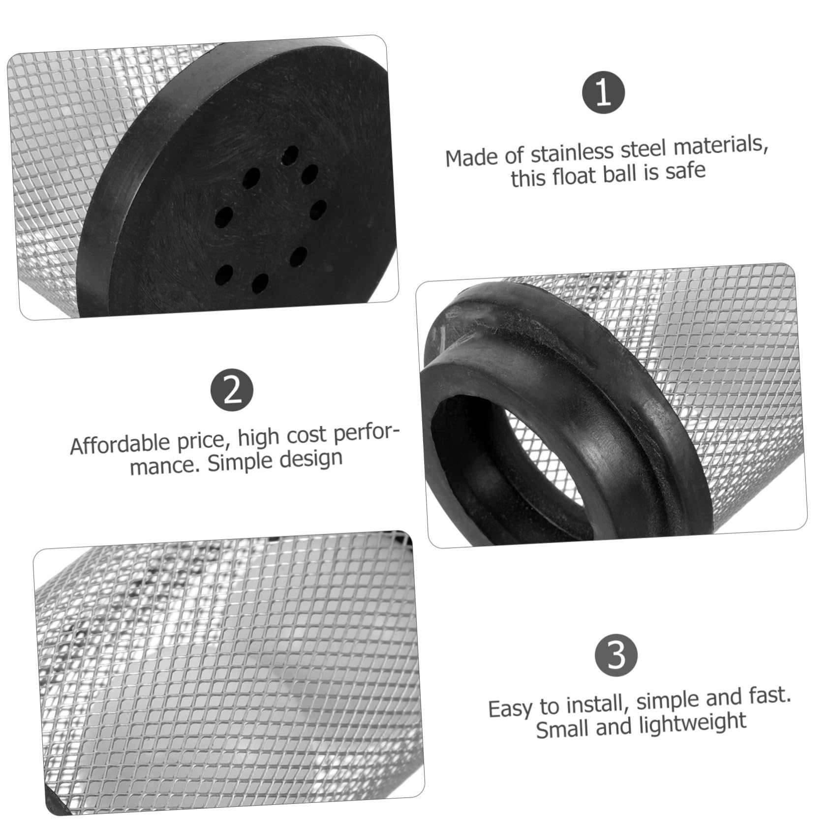 GAROZATION 2 Pack Floor Scrubber Float Balls Strainer Cage for Waste Tank Float Ball Replacement
