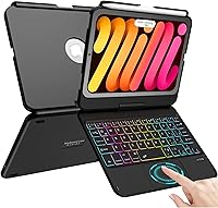 Vista 1 de TaIYanG Funda de teclado para iPad mini 7 A17 Pro 2024 y Mini 6, funda de teclado con trackpad retroiluminado de 7 colores para iPad mini 6ª