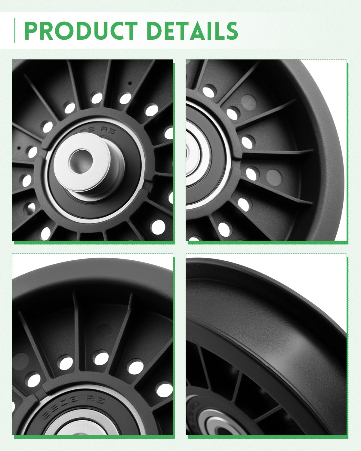 AUC20592 Flat Idler Pulley Fit for John Deere Z425 Z435 Z445 Z465 Z625 Z645 Z655 Z665 X500 X520 X534 X540 X590 Lawn Mowers