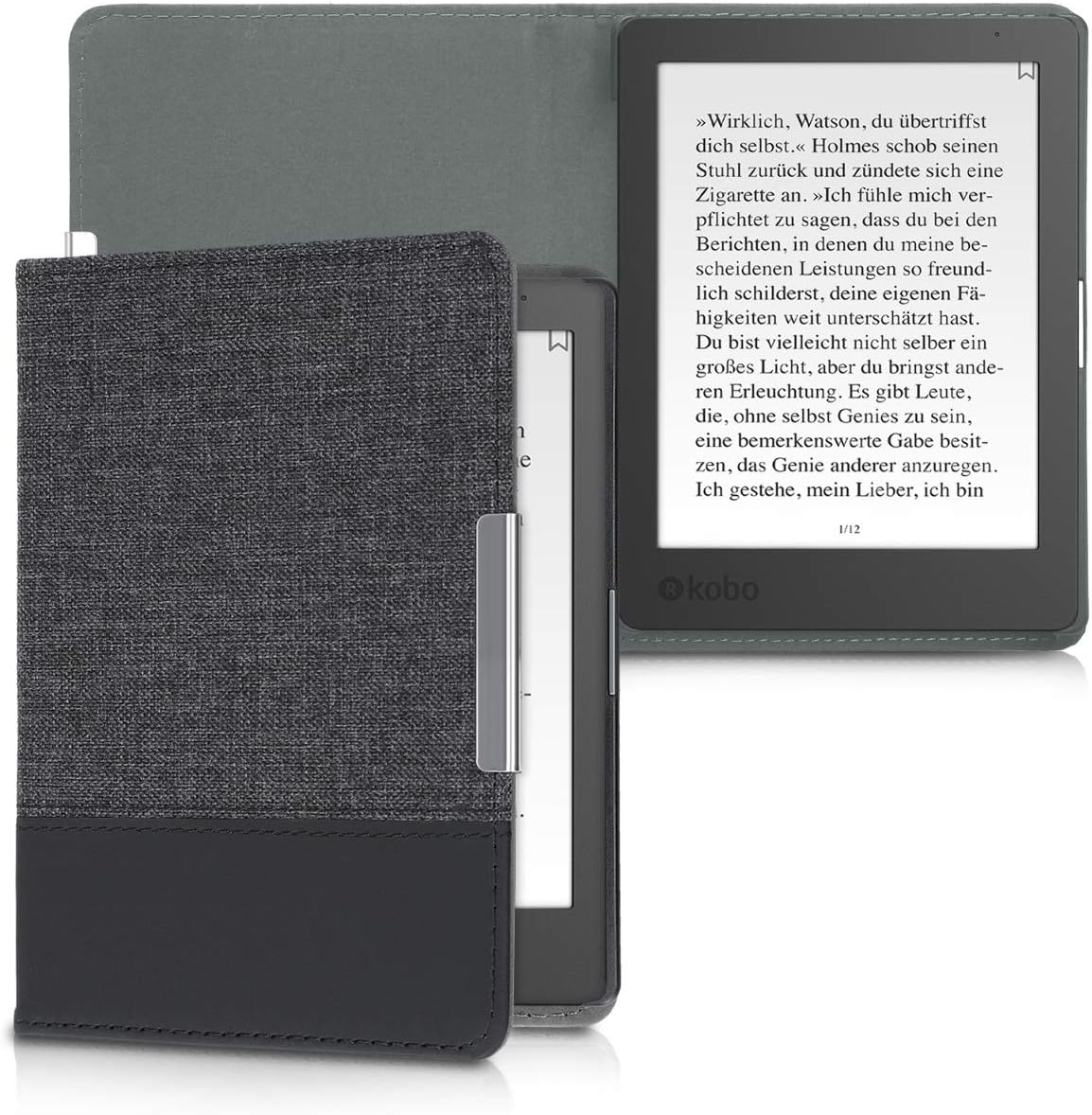 Housse Kwmobile Pour Kobo Libra Colour - Étui Magnétique En Simili Cuir Marron, Pratique Et Stylé