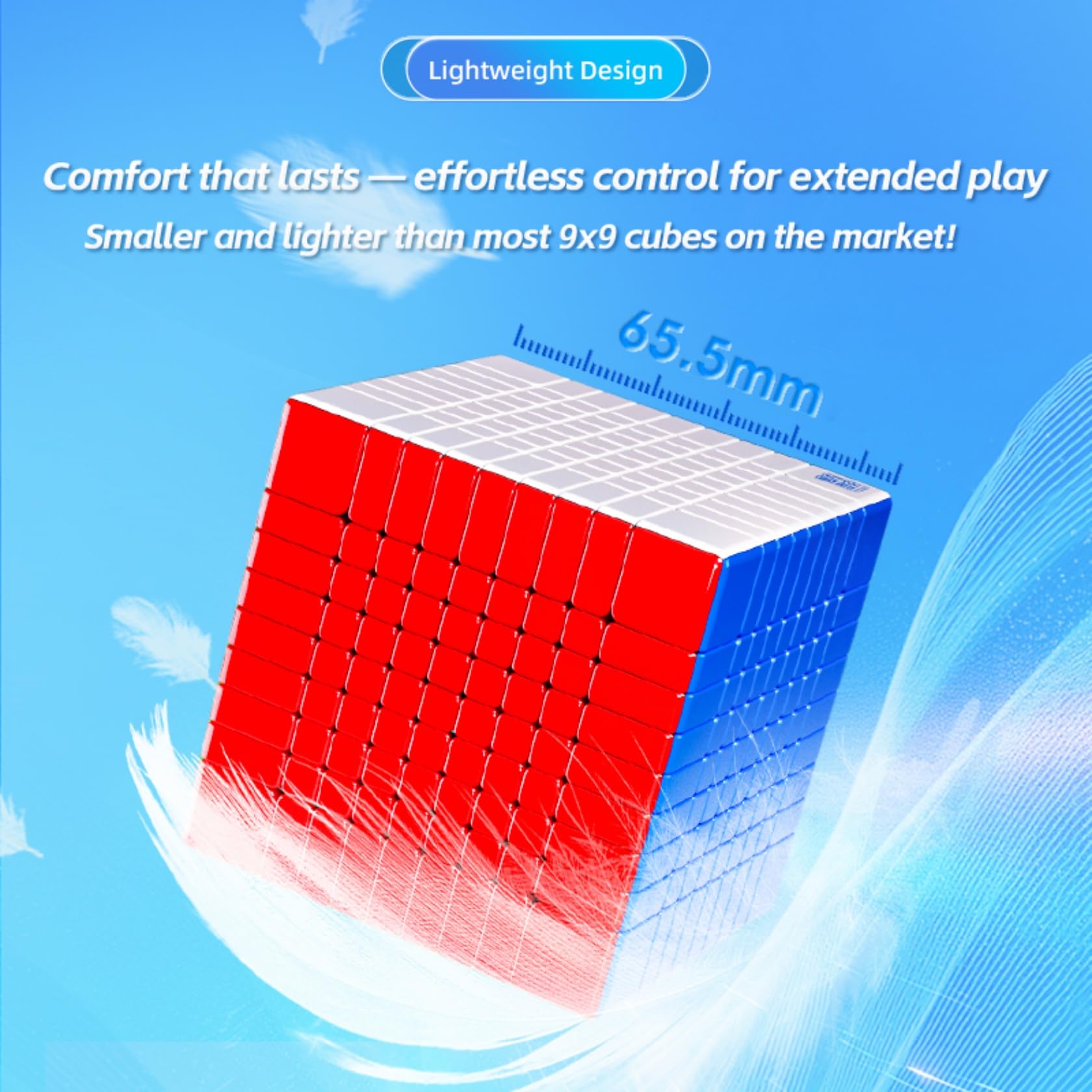 Bokefenuo Moyu Meilong Cube de vitesse 9 x 9 75 mm Jouets pour enfants sans autocollant MoFang JiaoShi Magic Puzzle Cube
