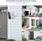 1080p Security Camera Wireless, Cloud Storage (Sold Separately), Live View, 2-Way Audio, Night Vision, Spotlights, 2.4G WiFi Only, Instant Alerts, Rechargeable Battery, Outdoor Indoor Surveillance
