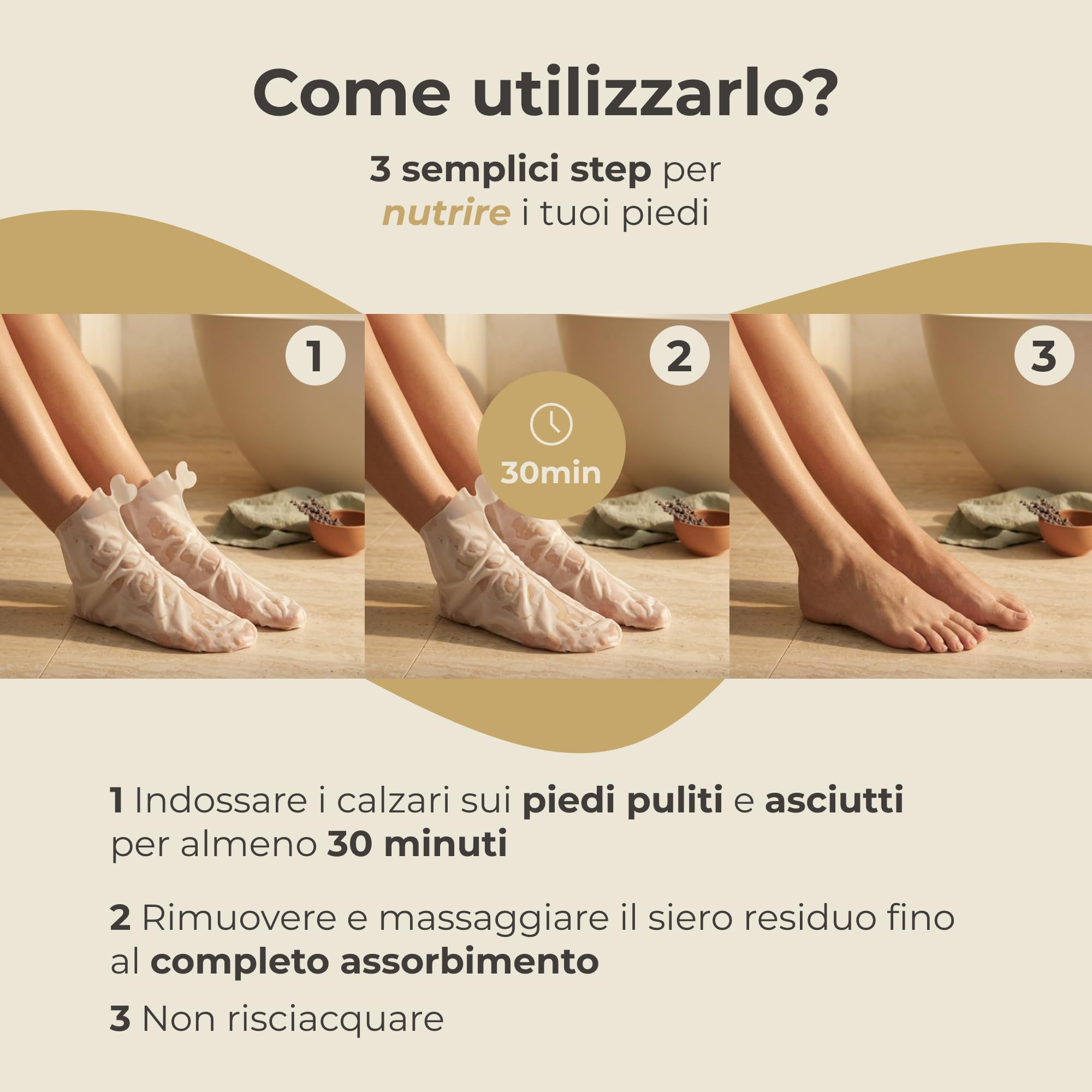 NYV Mask Nutriente Trattamento Intensivo Piedi - Maschera in Calzari Monouso con Aloe, Bava di Lumaca, Urea, Acido Ialuronico e Allantoina - Home SPA - 2 Paia