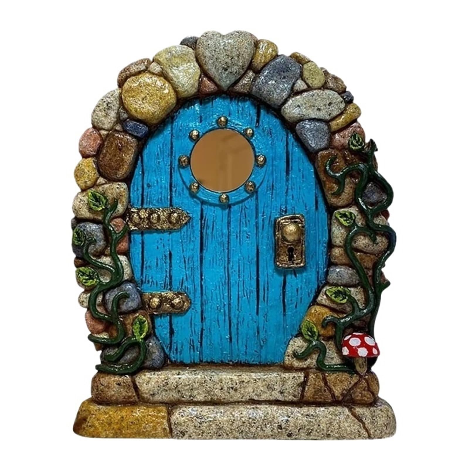 PPdingding 3pcs Miniature Fairy Doors - Whimsical Wooden Garden Decor for Home and Garden Art(Style K)