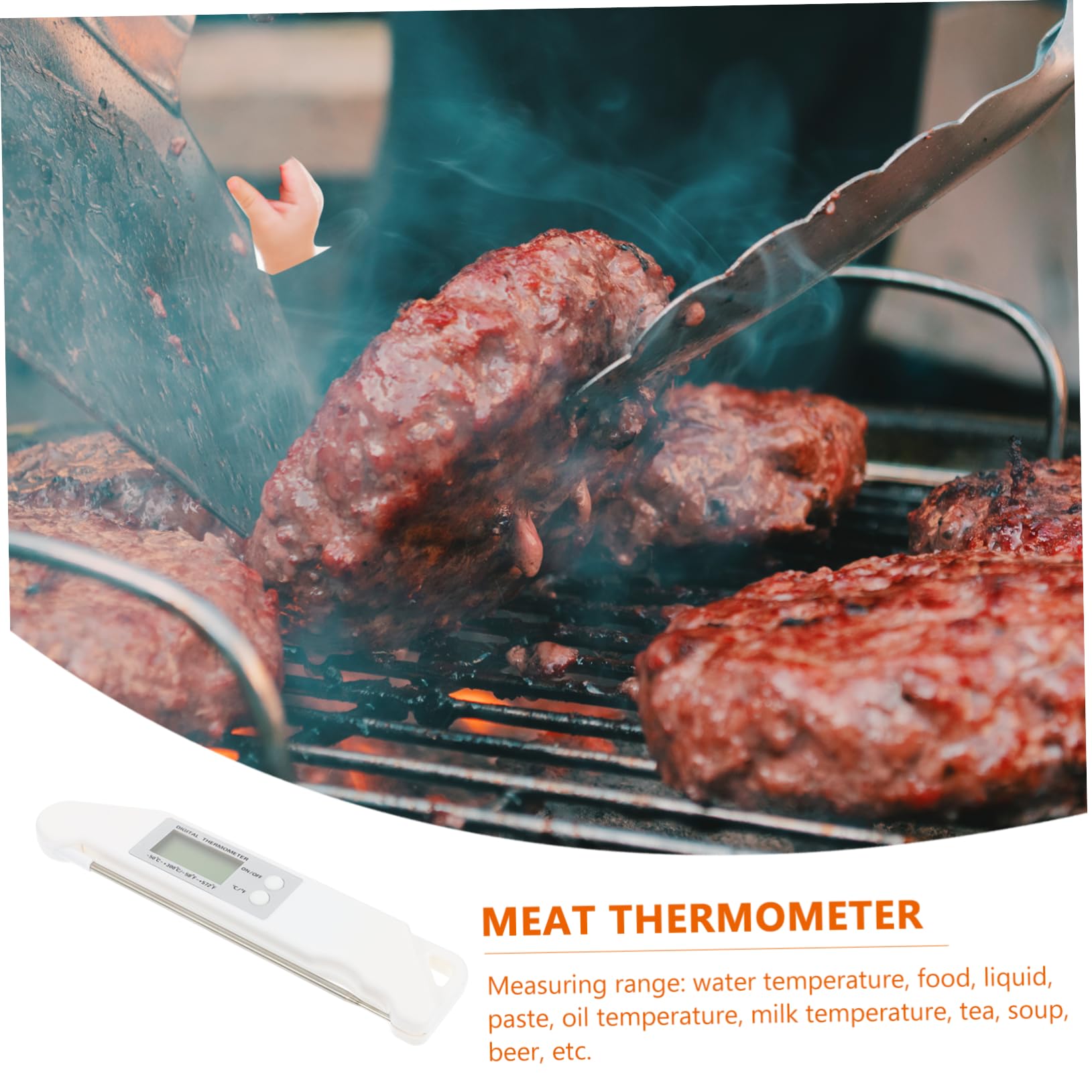 ABOOFAN 3piezas Termómetro Digital De Lectura Instantánea Para Cocinar Asar y Freír Termómetro De Cocina Para Carnes Bbq