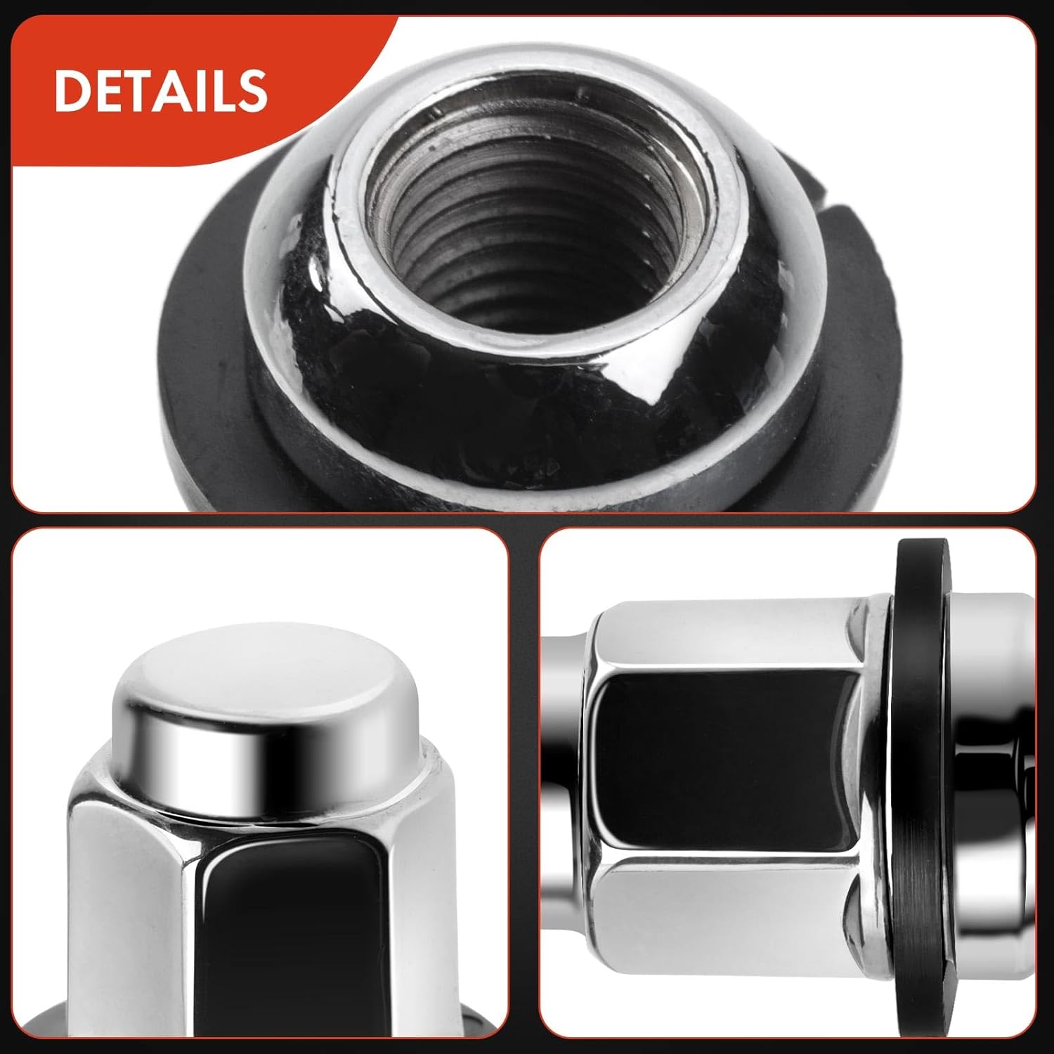A-Premium 10Pcs M12-1.50 Wheel Lug Nuts Compatible with Honda CR-V, Civic, Accord, Crosstour, Fit, Insight, Odyssey, Pilot, HR-V & Acura CL, CSX, EL, ILX, Integra, NSX, RL, TL, TSX & Isuzu Oasis