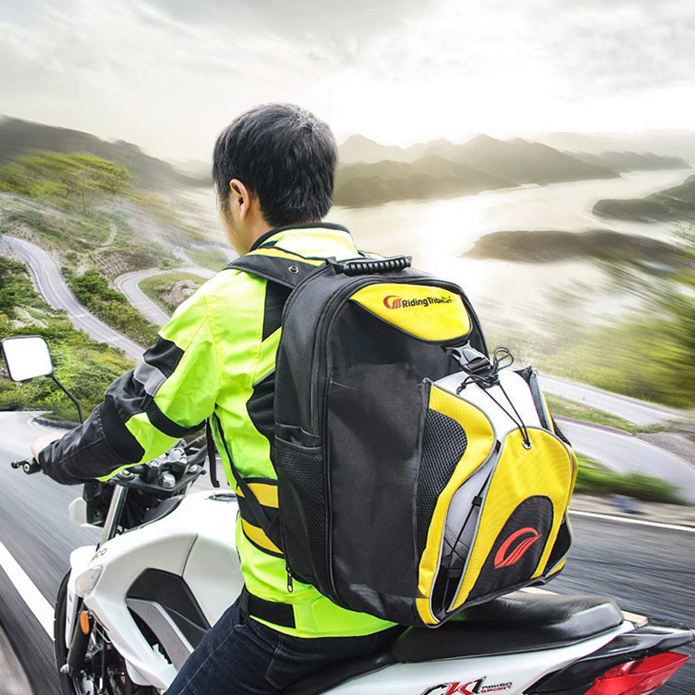KATUR Plecak na kask motocyklowy, wodoodporny, wielofunkcyjny, bagaż podróżny, kask motocyklowy, plecak 30 l, duża pojemność, torba na laptopa do jazdy, na kemping, do jazdy na rowerze, torba do