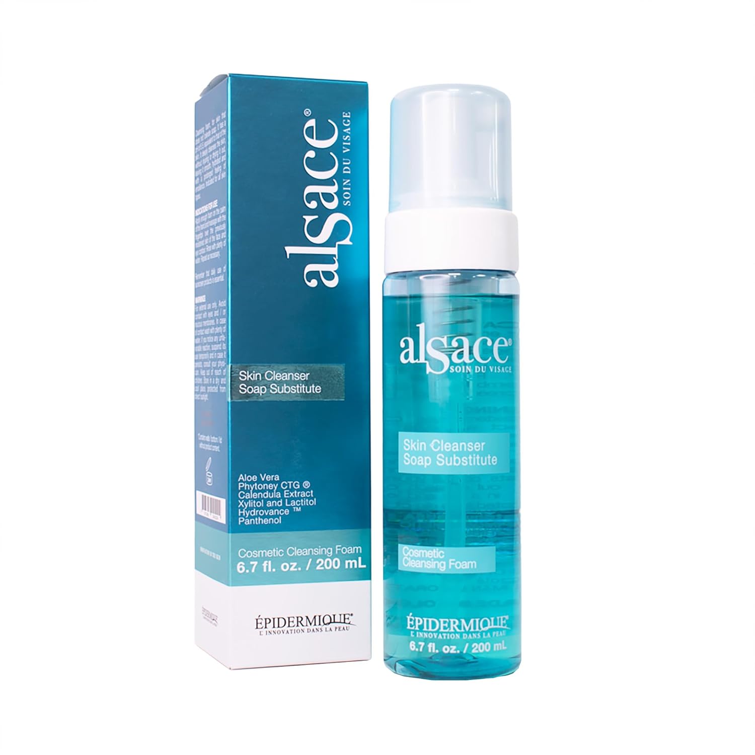 EPIDERMIQUE Alsace Soap Free Face Wash | Gentle Cleansing Foam for Sensitive Skin | pH 5.5 Facial Cleanser with Aloe Vera & Calendula | Hydrating Face Wash for Women & Men - 6.7 fl oz