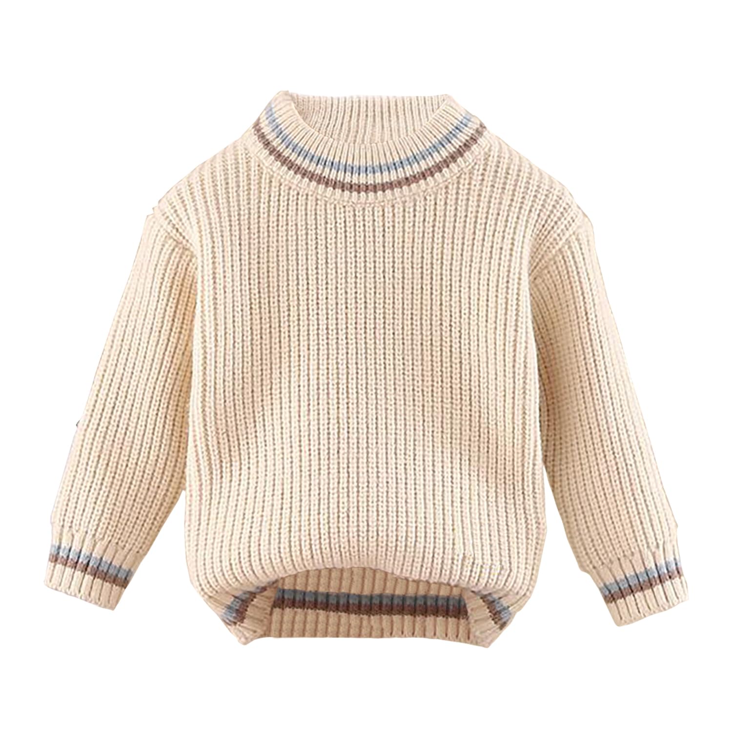 Strickpullover für Babys, Jungen, Kleinkinder, Mädchen, weich, warm, Rundhalsausschnitt, Größe 1–8 Jahre