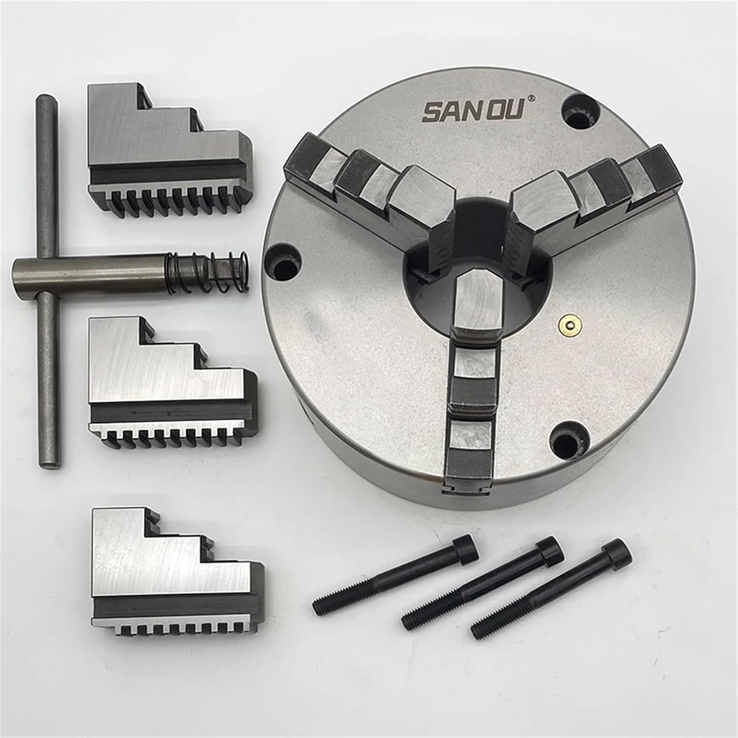 160mm Lathe Chuck 3 Jaw Front Mount 3 Jaw Self-Centering Lathe Chuck K11-160 Metal Lathe Chuck(K11-160 Front Mount)
