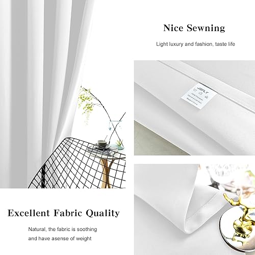 Miniatura 3 de Cortinas opacas para dormitorio, con aislamiento térmico y bloqueo de luz, para oscurecer la habitación, cortinas con ojales sólidos para ventana de