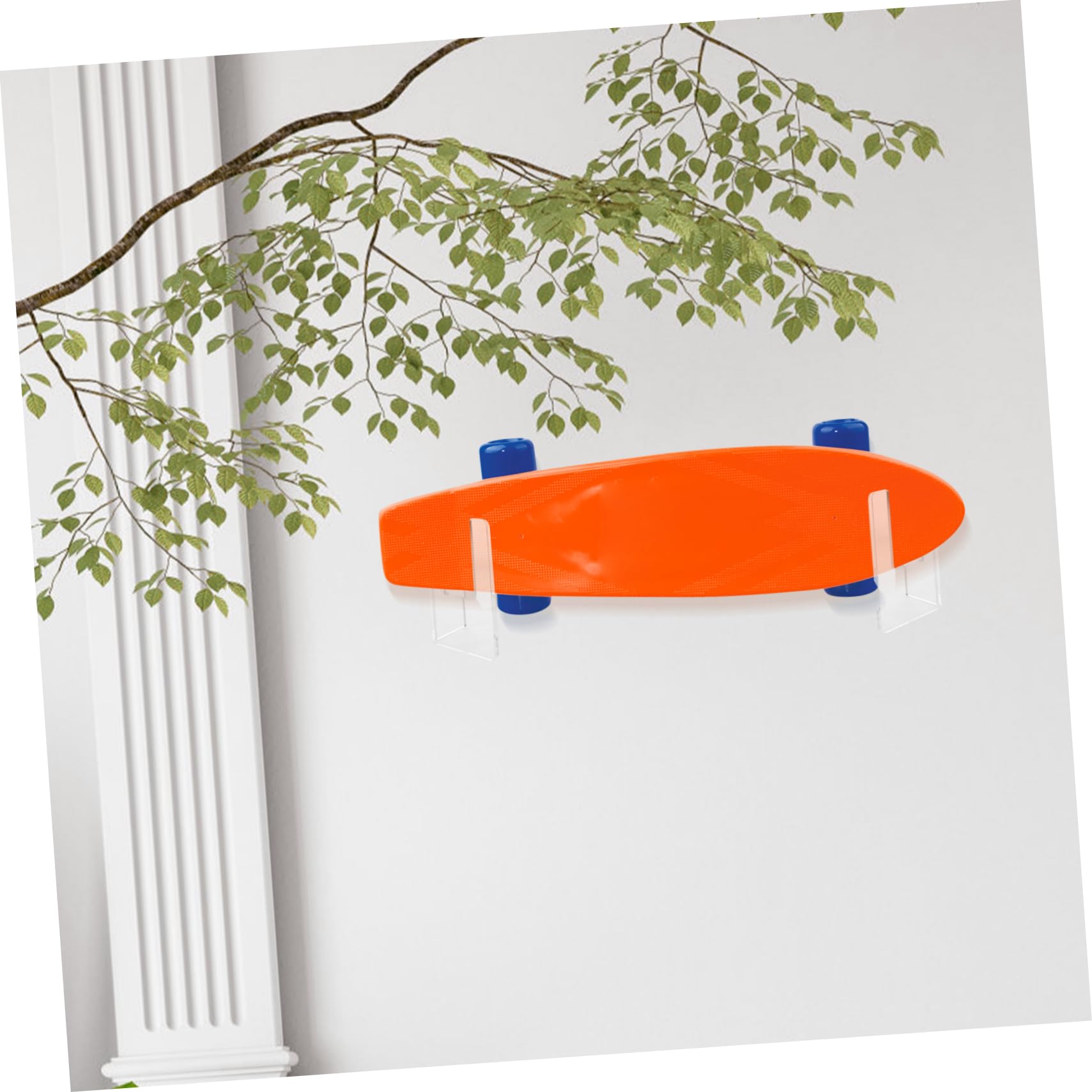 Supporto Da Parete Per Skateboard - 2 Pezzi In Acrilico Trasparente - Montaggio Facile, Design Moderno - Foto 12