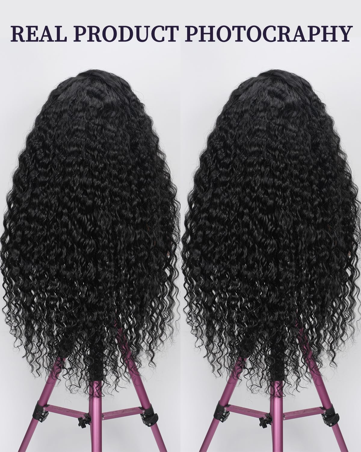 13x6 Deep Wave Lace Front Wigs Human Hair 180% Density Curly Human Hair Wig Pre Plucked Wet and Wavy human hair wig for Women HD Lace Frontal Wigs with Baby Hair 26Inch