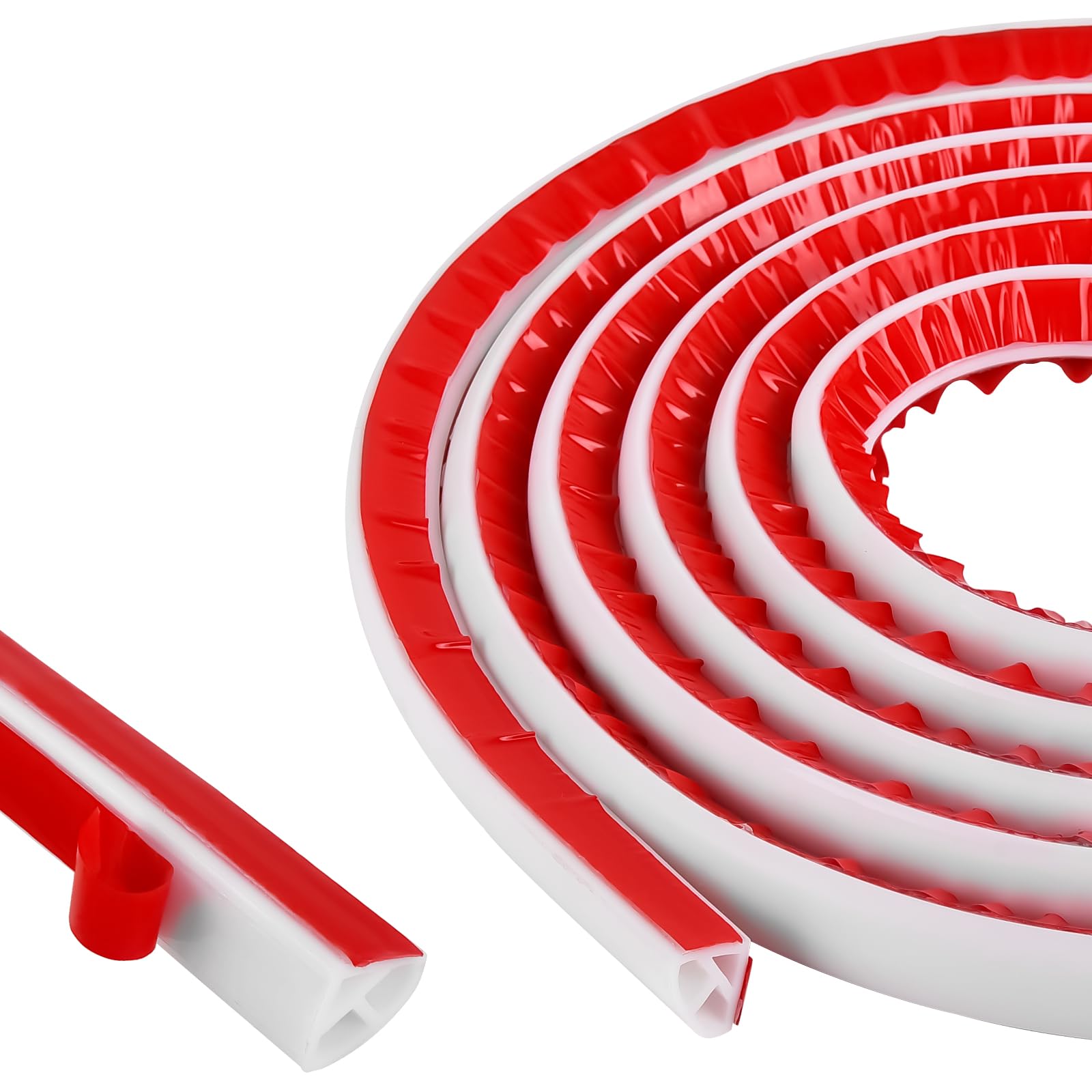 Quadrant Trim, Flexible Porous Interior Laminate Beading Self Adhesive Rubber Wall Corner Edging Strip, Peel and Stick Caulk Seal Strip Edge Trim for Worktop Ceiling Floor (6 Meters, 0.6 * 0.6in)