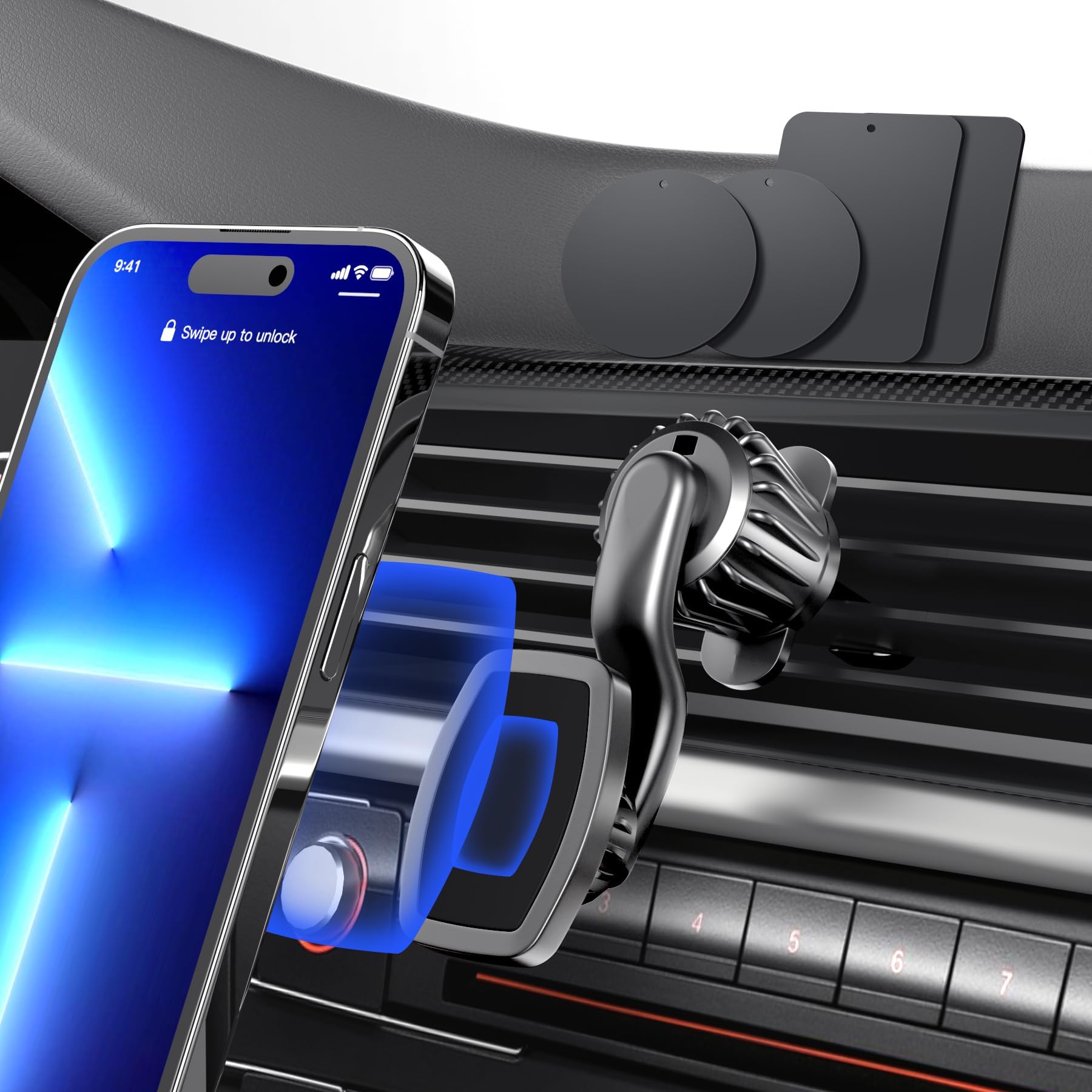 iFunyLED Car Phone Holder Mount, Upgraded Clip Car