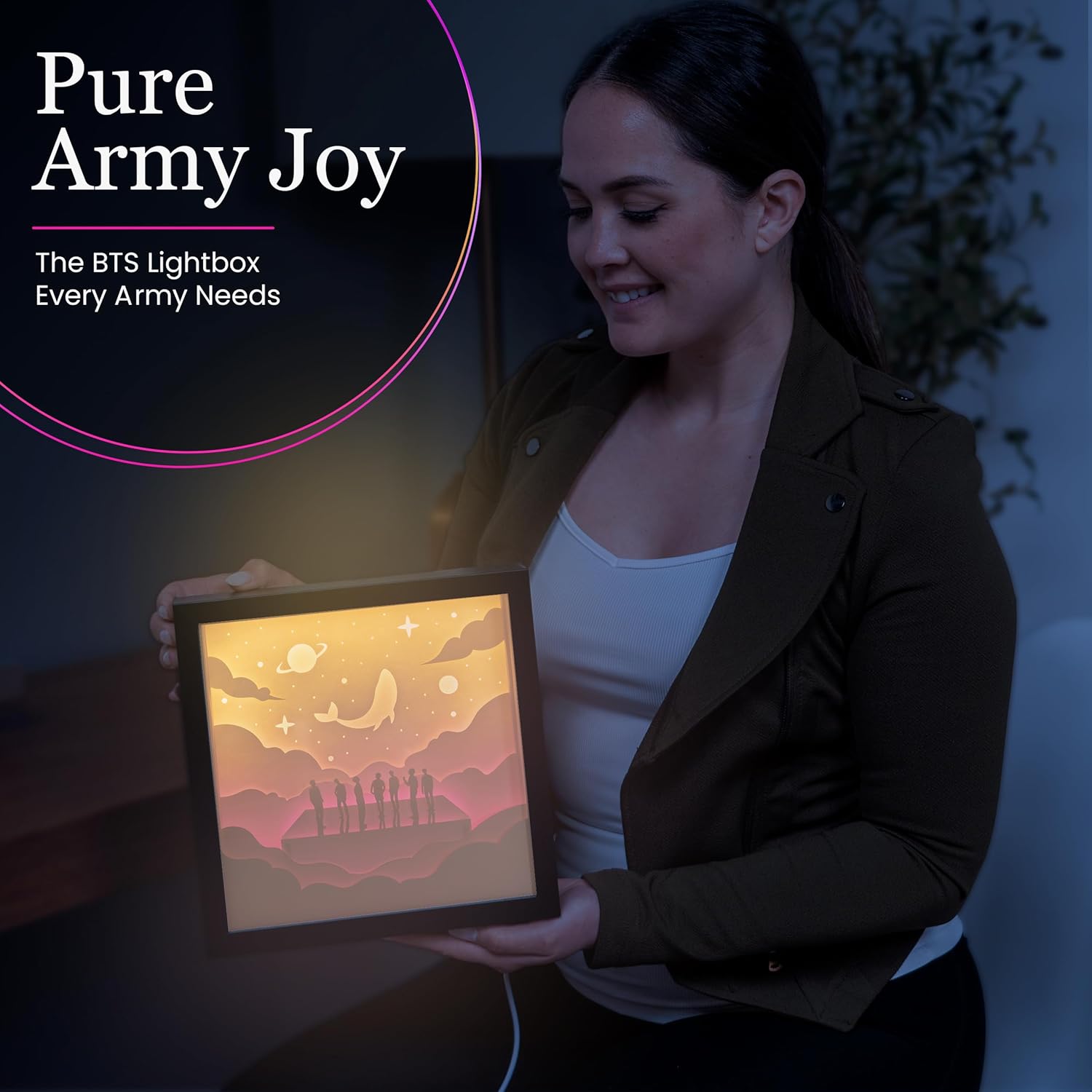 BTS We are Bulletproof Inspired Light Box - BTS Merch - BTS Room Decor - BTS Gifts