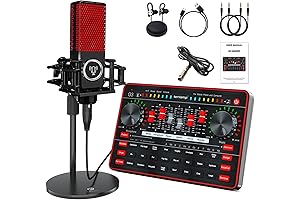 Neewer Podcast Microphone Bundle with G3 Sound Card Mixer Kit