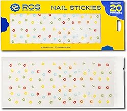 ROS Beauty Nail Stickies | 20 Count | Easy-to-Apply Vibrant Nail Art Stickers | Long-Lasting, Lightweight, & Mess-Free | Unique Designs for Effortless DIY Manicure | Stop & Stare