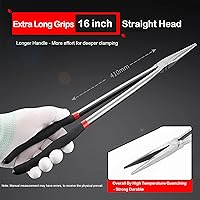 Vista 4 de Alicates de punta de aguja de 16 pulgadas, alicates de mango extendido, alicates de nariz de mango extra largo, alicates de punta de aguja con mango