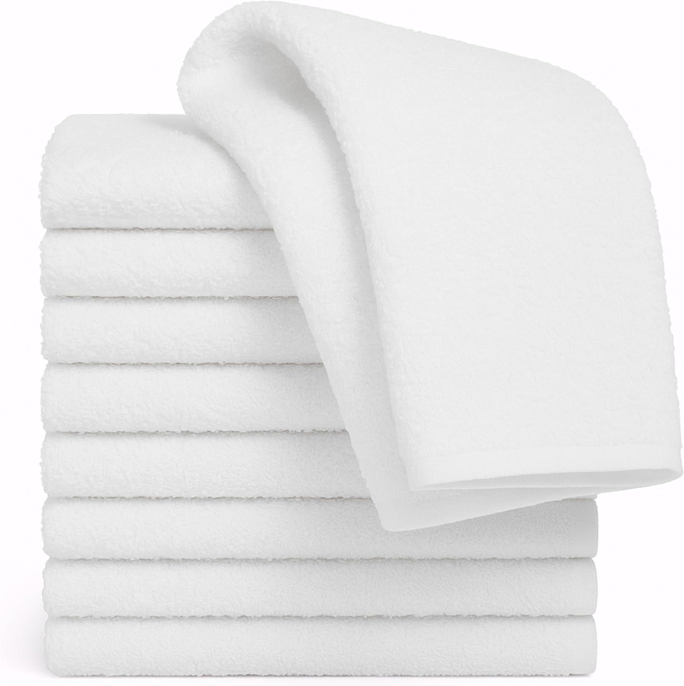 Dudu N Girlie Soft Terry Towelling Nappies 100% Ring Spun Cotton – 6 Pack 60x60cm Reusable Washable Cloths, Absorbent Wipes & Flannels, Supreme Quality Essentials for Newborn Care (White)