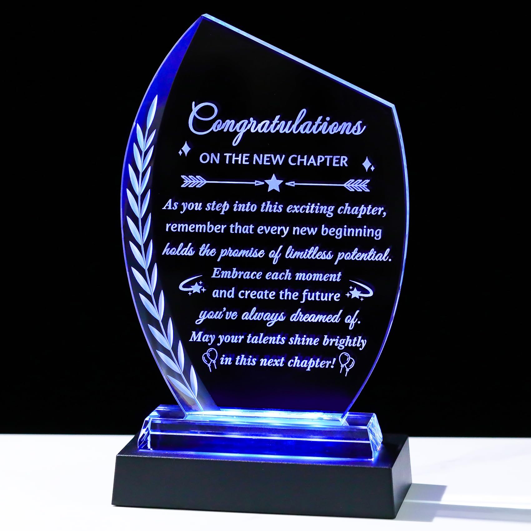 Movdyka Crystal Plaque with LED Base