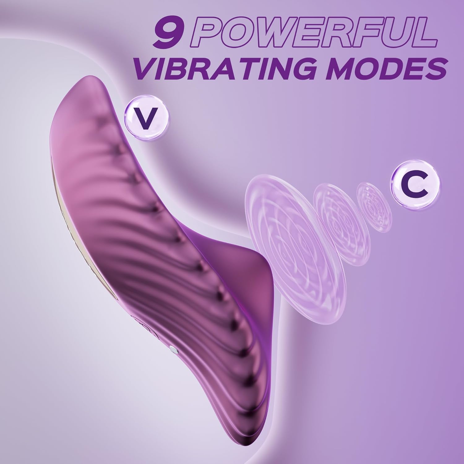 Graphic illustrating the 9 powerful vibrating modes of the HoneyPlayBox Pearl 2.