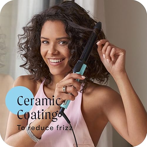 Miniatura 5 de Cosmopolitan Rizador de pelo de 1 14 pulgadas para cabello largo y corto, peinado de viaje de doble voltaje, barril recubierto de cerámica,