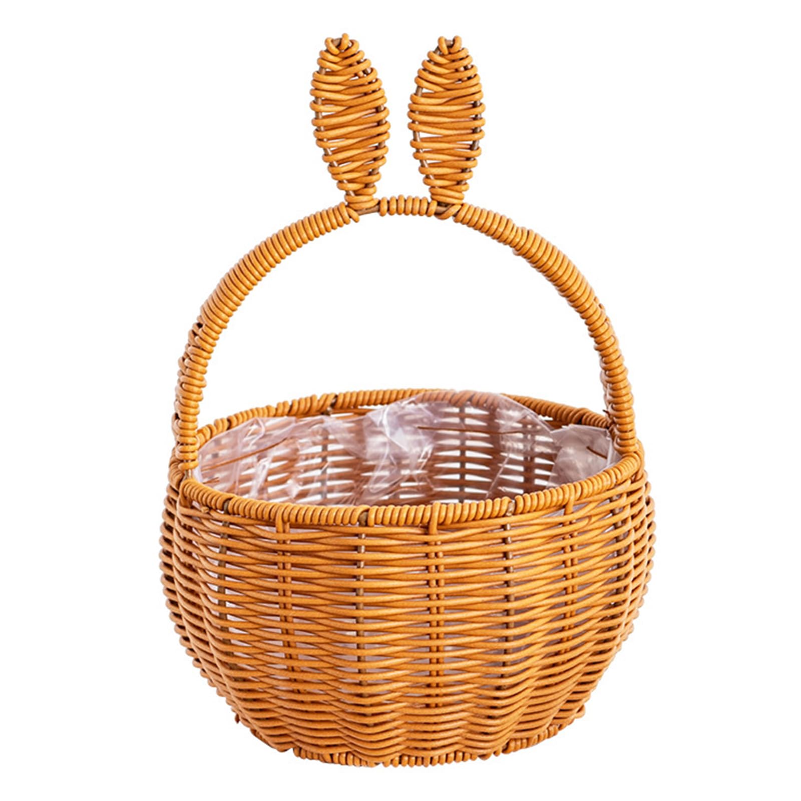 Handwoven Handwoven Basket with Rabbits Ear Design for Home Storage and Picnics Decors Ideal for Nature Loving Women Stylish Storage Basket