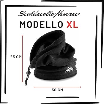 Scaldacollo Tecnico Invernale Nero - Per Sport E Lavoro, Made In Italy - Foto 10