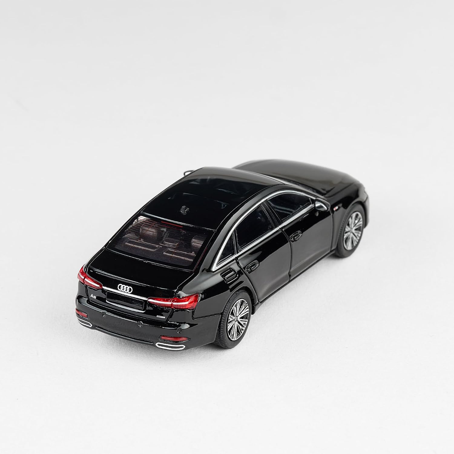 MASSDI 1/64 Diecast Car Model Toy - AD1400 Compatible with Audi A6 Black - Authentic Vehicle Building Kit Replica Classic Car Age 15 and Above