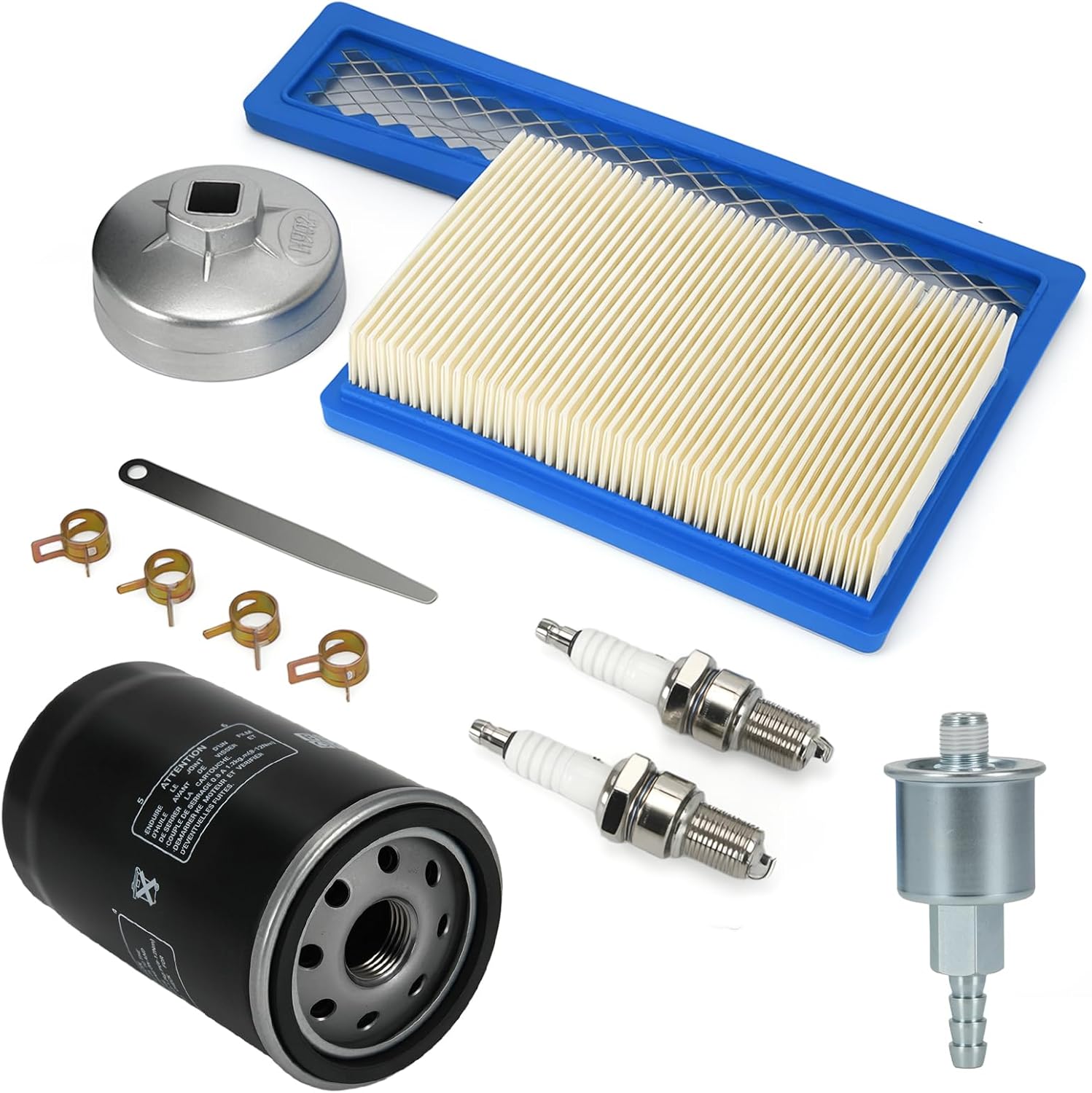 Oil Change Tune Up Kit Includes 122-0836 Oil Filter, 140-3116 Air Filter, 149-2341-01 Fuel Filter, 167-1638 Spark Plug, Fit For Onan RV QG Generators 5500 7000,HGJAA HGJAB HGJAC Maintenance Kit