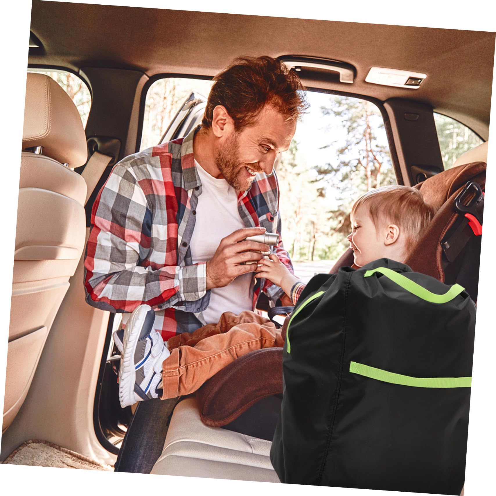 Borsa da Viaggio per Passeggino Nero in Oxford Cloth | Doppie Spalline per Trasporto, Facile da Pulire, Idrorepellente, per Viaggio e Gate Check