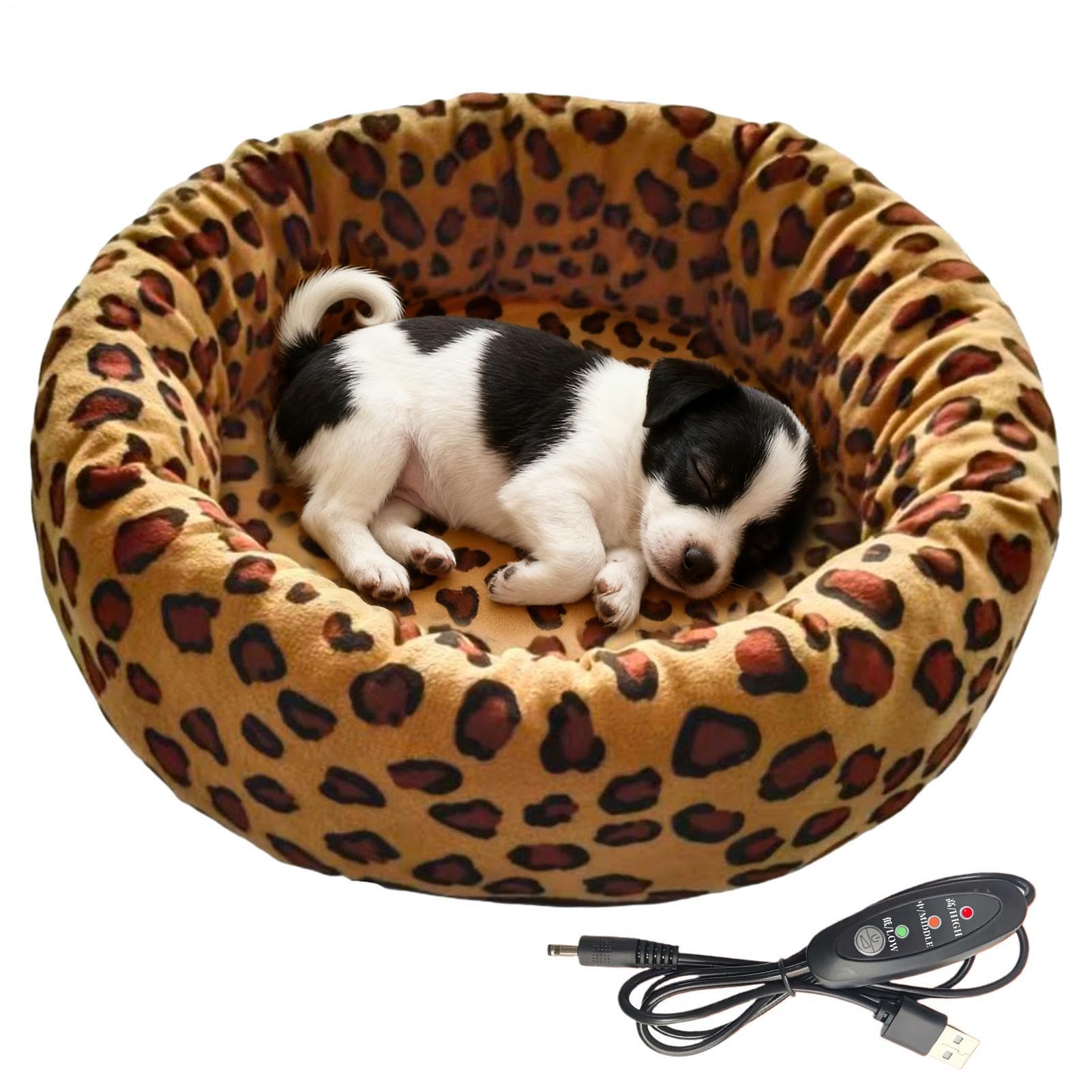 Tapis chauffant USB pour chaton et lapin avec panier de couchage chaud pour l'hiver