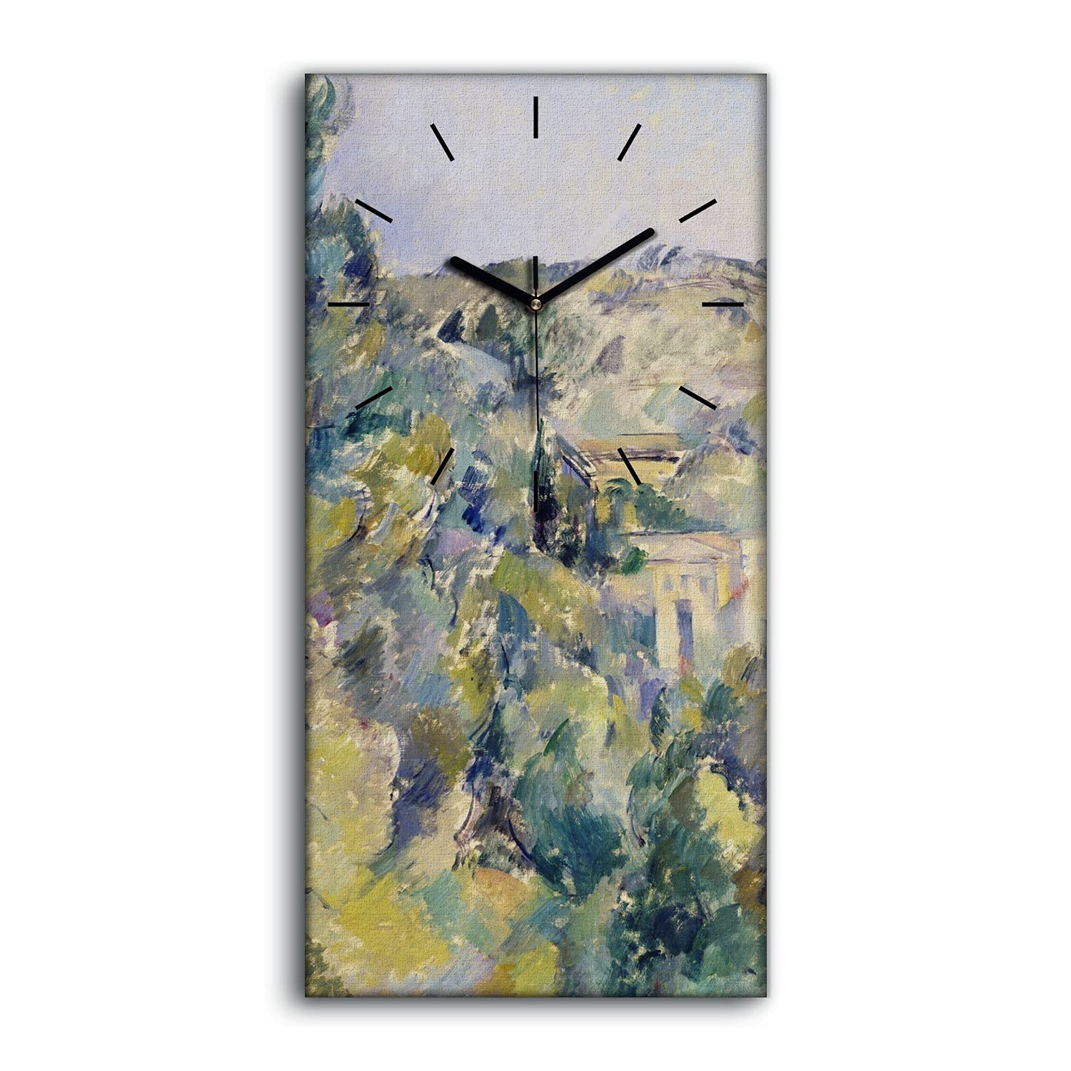 Horloge sur Toile 30x60cm Art Moderne au Design Raffiné pour Chambre et Salon