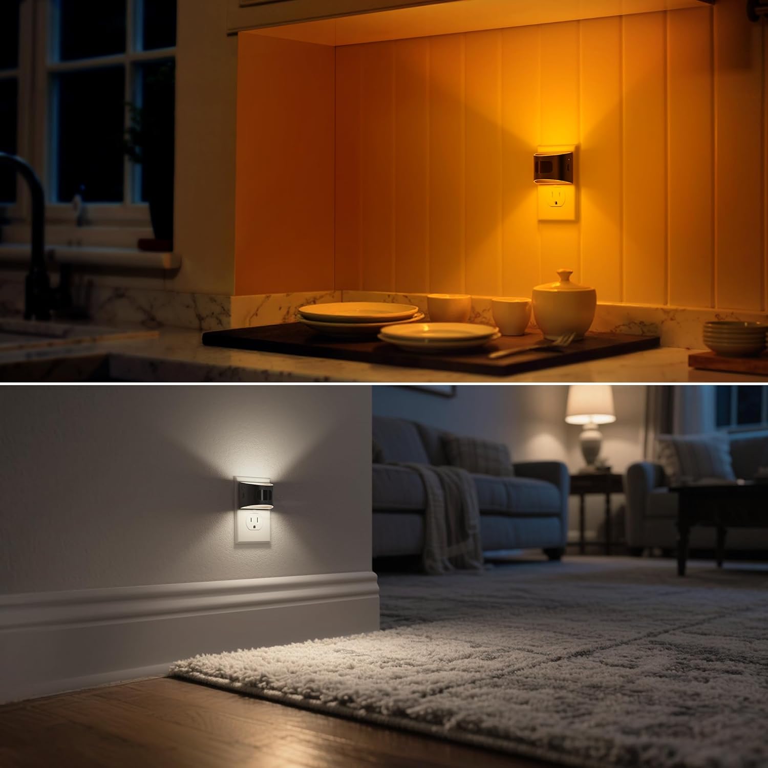 DORESshop LED Night Light[4 Pack], Night Lights Plug into Wall, 3 Color Temperatures Plug in Night Light with Motion Sensor, Dusk to Dawn Sensor, Nightlights for Adults, Bedroom, 3CCT