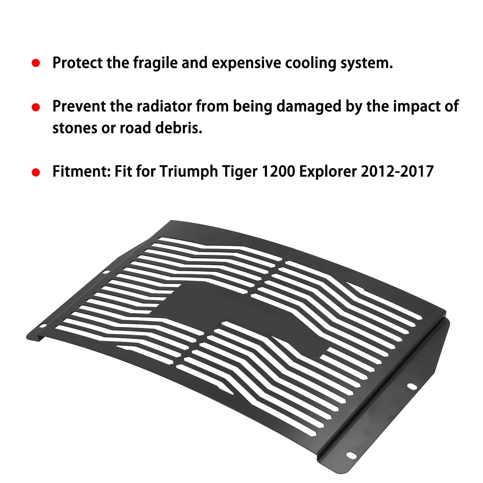Grille De Radiateur En Acier Inox – Protection Pour Triumph Tiger 1200 Explorer 2012-2017 – Accessoire Moto