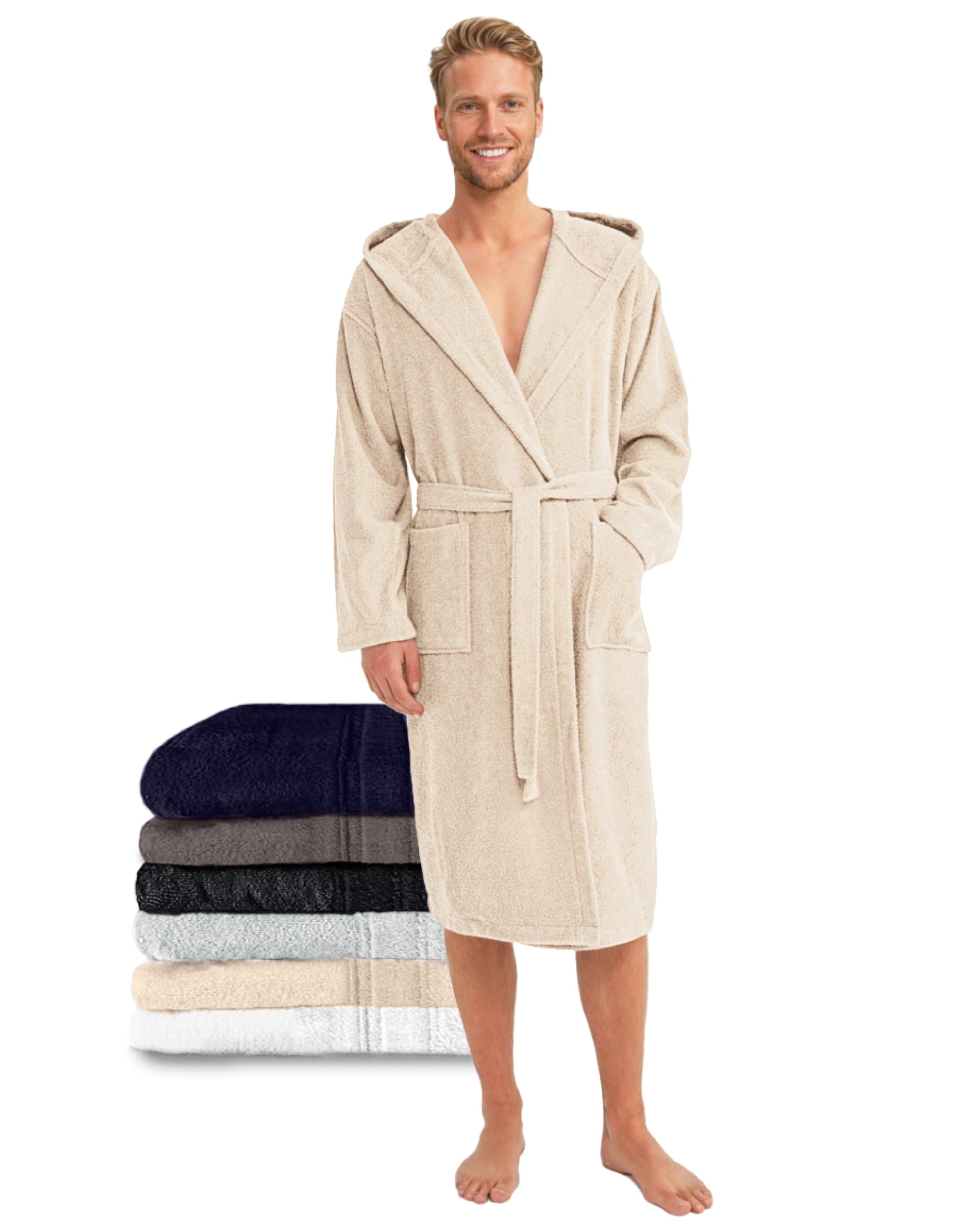 Twinzen - Accappatoio Uomo Spugna 100% Cotone Oeko-Tex