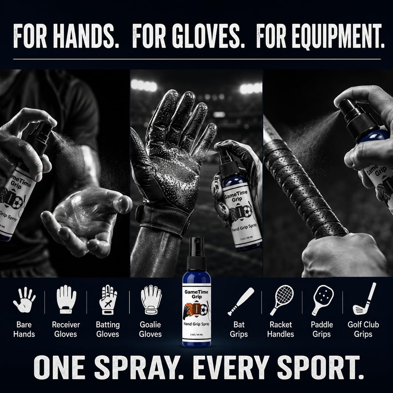 Sportowy spray do chwytania dłoni, zwiększona wydajność, maksymalizuje kontrolę i poprawia przyczepność, dla sportowców: Pickleball, piłka nożna, tenis, koszykówka, baseball, golf, taniec polo