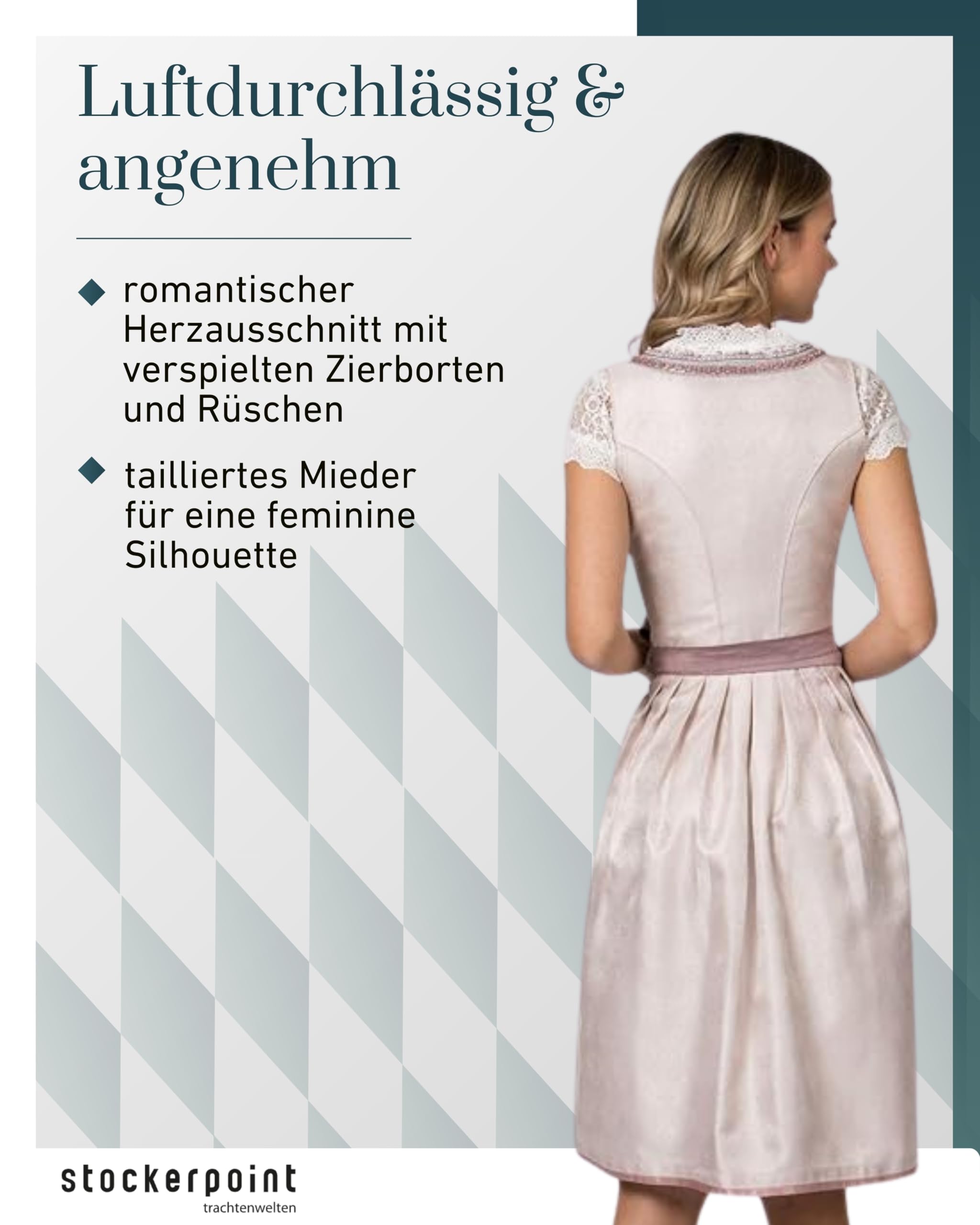 Stockerpoint Damen Lacey Midi Dirndl (1er Pack)