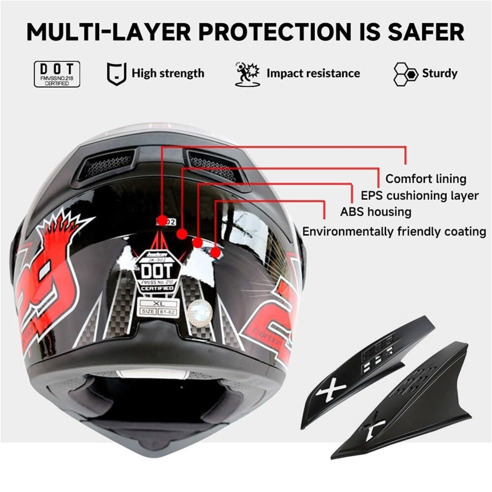 Casco Modular de Motocicleta con Bluetooth, homologado por ECE, abatible, Integral, con Doble Visera antivaho, Forro Lavable y Sistema de ventilación for Adultos, Hombres y Mujeres.(F,XL 61~62CM)