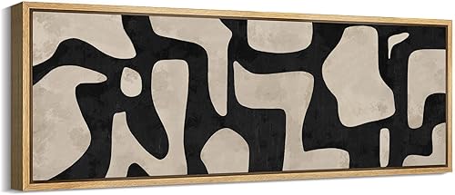 Miniatura 24 de MUDECOR Impresión en Lienzo Enmarcado Extra Grande Arte de Pared Contornos Abstractos Ilustraciones en Blanco y Negro Ilustraciones de Bellas Artes