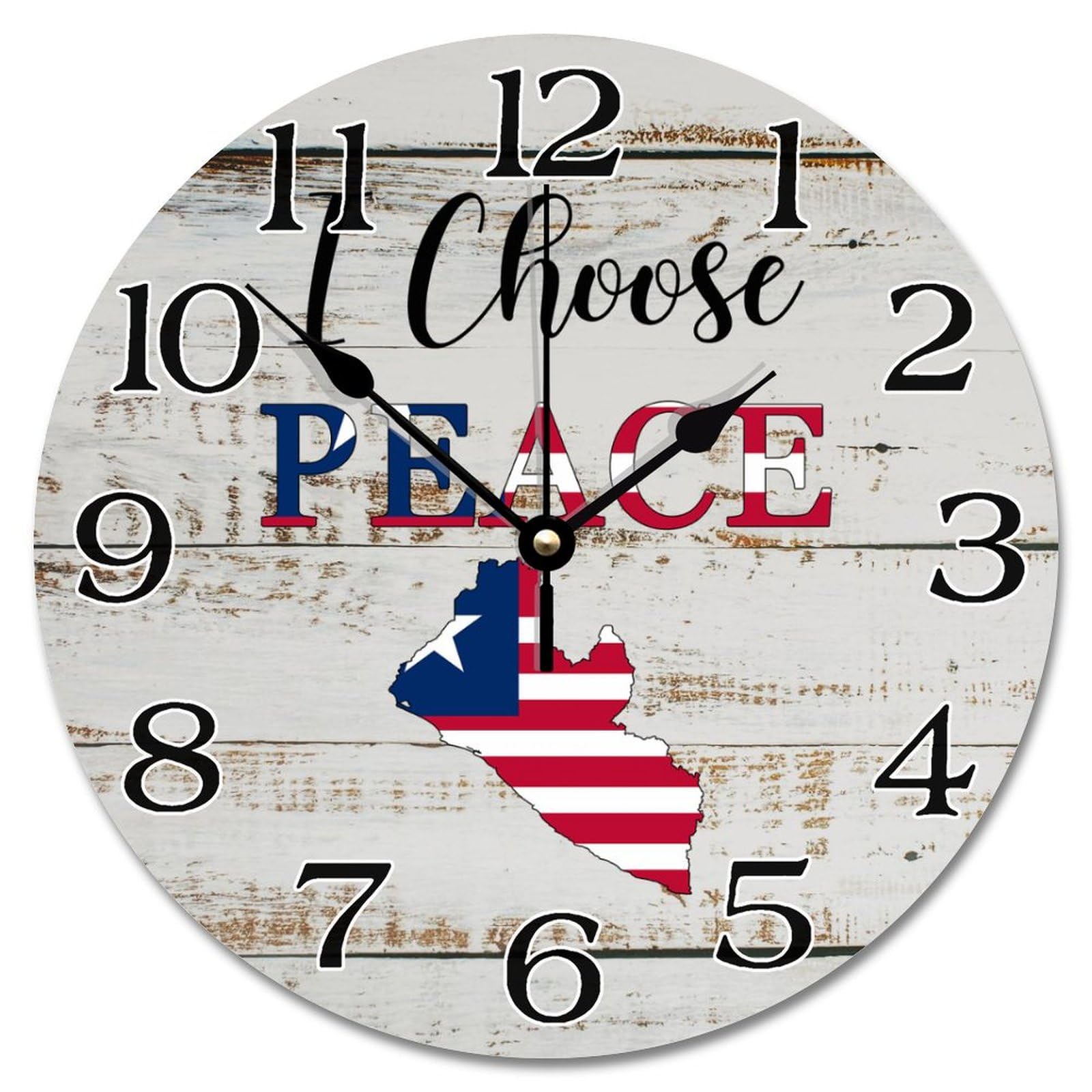 Horloge de voyage Libéria pour salon grand modèle mural à piles déco évasion