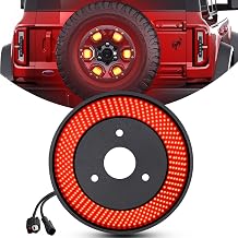 Spare Tire Brake Light Compatible with Ford Bronco 2021-2024 2/4 Doors | Spare Tire Brake Light Compatible with Ford Bronco Accessories, Plug & Play, Red 3rd Brake Light