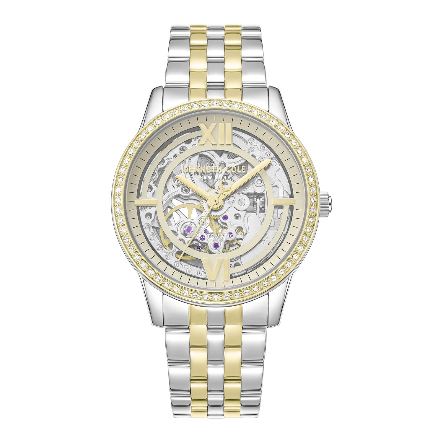 Kenneth Cole Automatic 3 Hands with Self-Winding Analog with Stainless Steel Strap Watch for Women-image-5