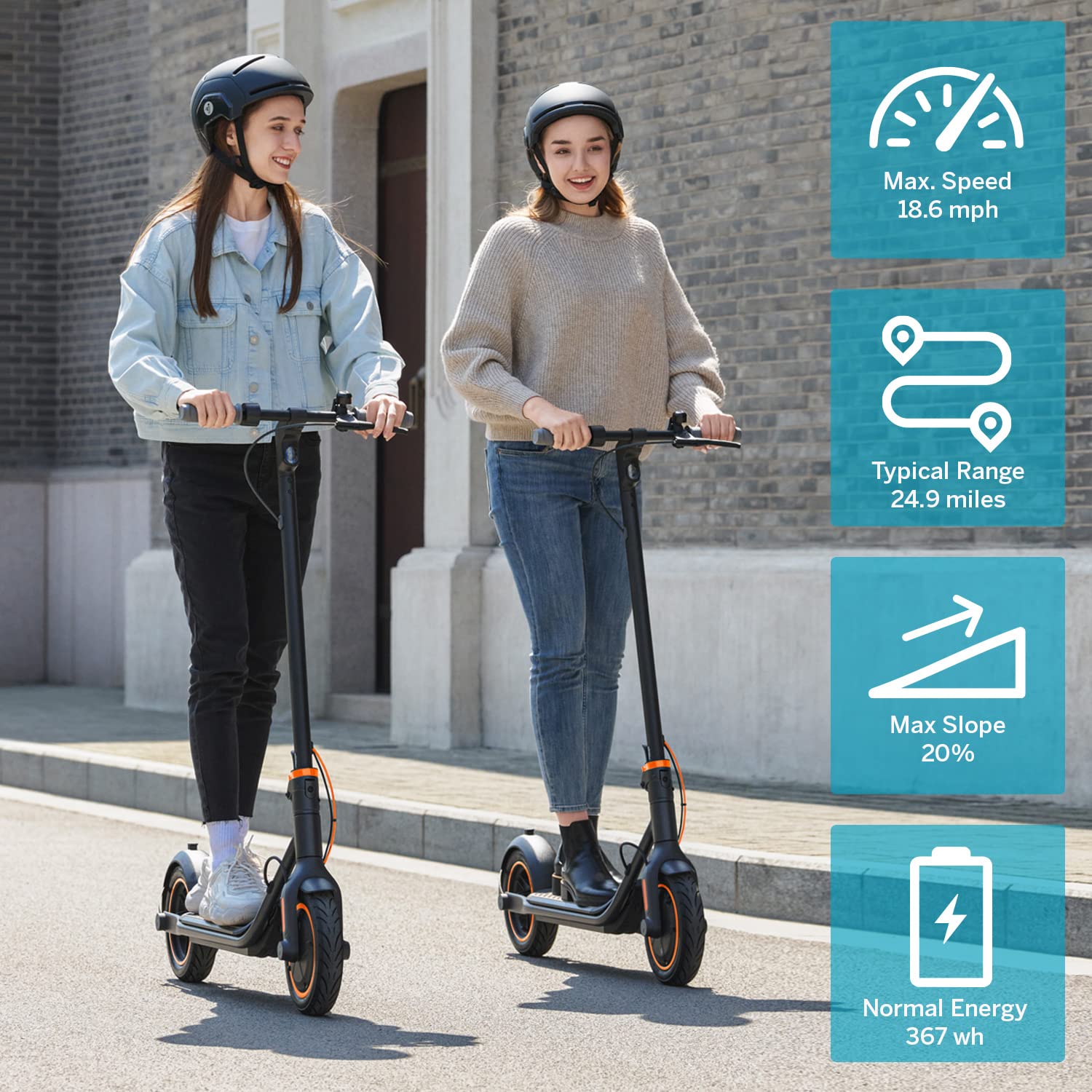 Ninebot F40 Electric Kick Scooter, 350W Powerful Motor