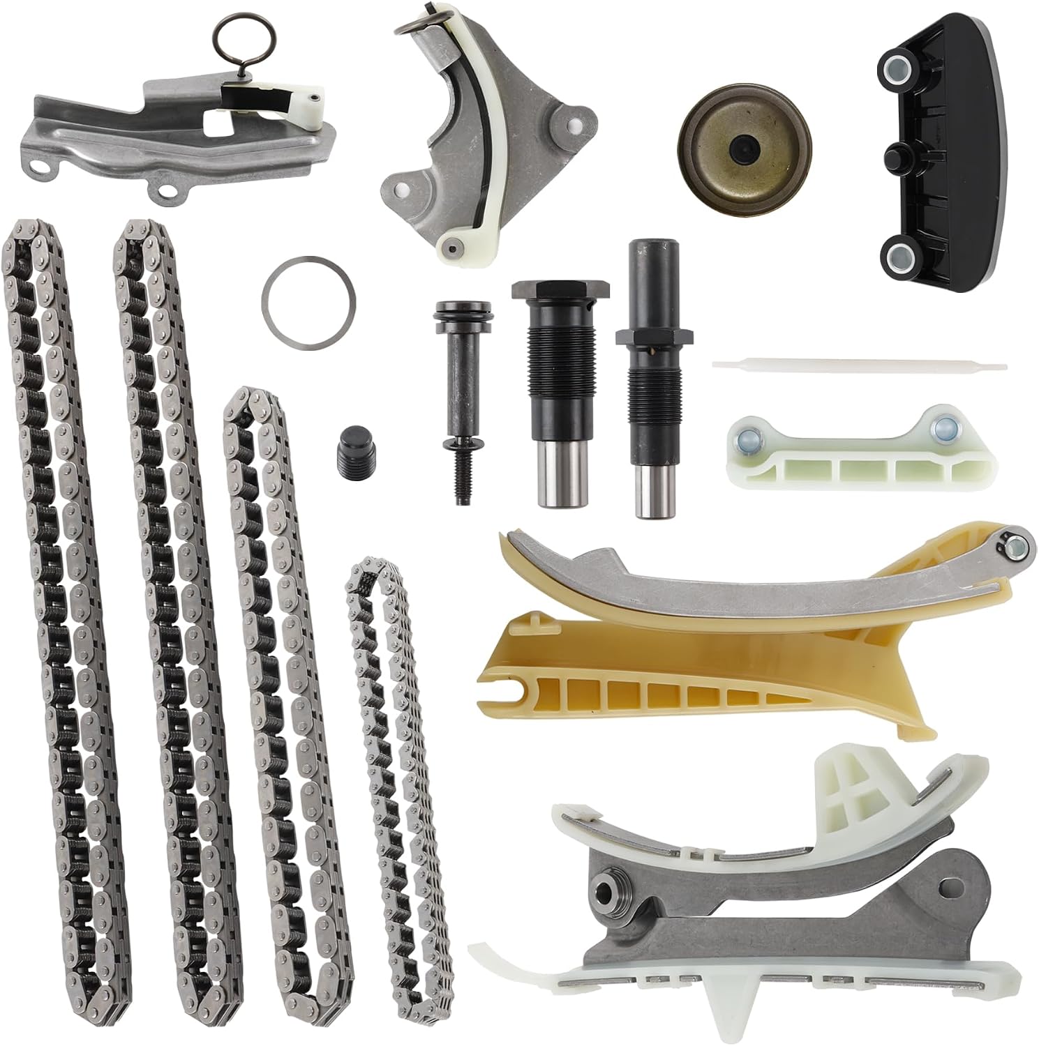 4.0 V6 Engine Timing Chain Kit with Tensioner, Compatible with 2005-2010 Ford Mustang, 1997-2010 Explorer, Ranger Mazda B4000 2001-2010, Mercury Mountaineer 98-10, Fits 4.0L V6 SOHC Engine