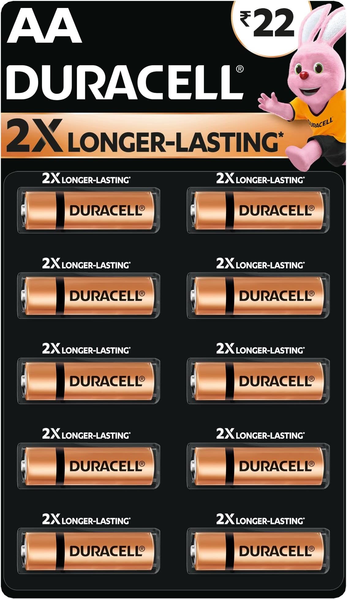 Alkaline AA Battery, Pack of 10, Everyday Devices, Clock, Toy, Remote