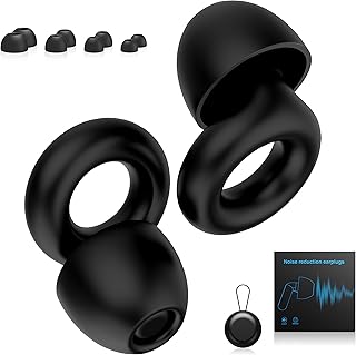 2023 Ear Plugs for Noise Reduction, Earplugs for Sleeping Noise Cancelling with 8 Silicone Ear Tips, Reusable Hearing Protection, Sound Reduction Earplugs for Concerts, Sleep, Snoring, Work