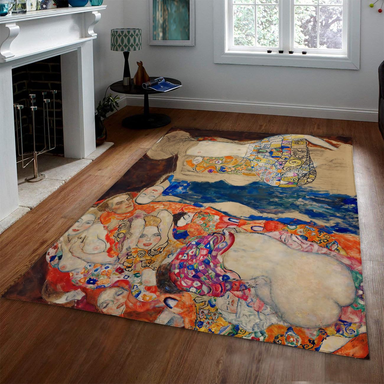 Tapis 80x150 abstrait comme descente de lit douillette de chambre